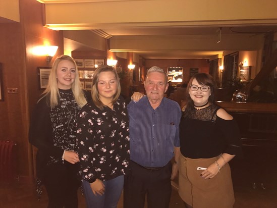 Jon with his granddaughters