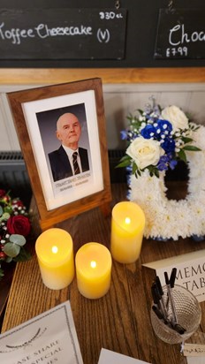 Dads memory table at his wake