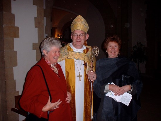 With the Bishop of Portsmouth and Nick's mum Jo