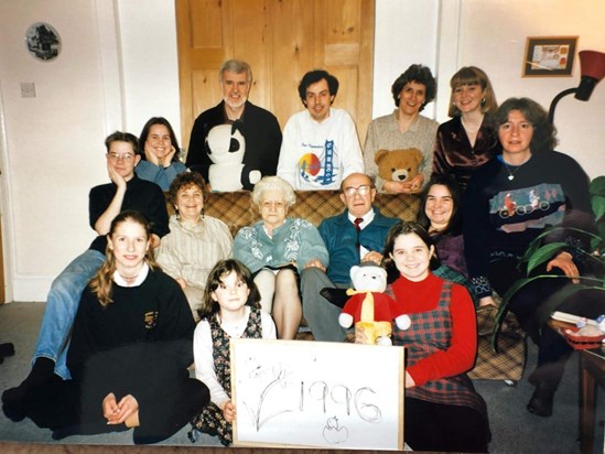 With Pugh family. Love that sweatshirt.