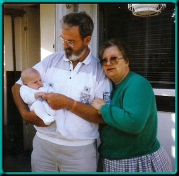 Geoff and Hazel with Robert August 1992