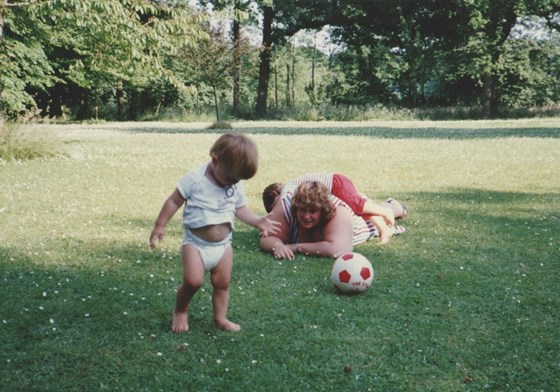 Playing on the grass - 1987