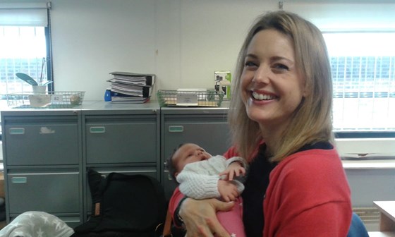 Lovely Emma with our administrator's little baby