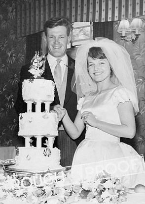 Tom and Gill on their wedding day (October 1963)