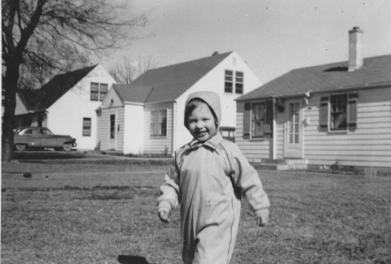 Mom at her first home.