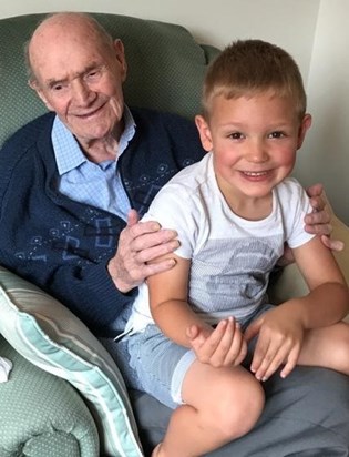 Arthur with his Grandson Rhys.