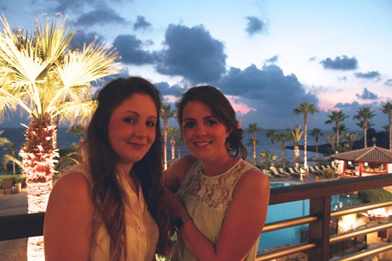 Emma & Laura - Our 30th Wedding Anniversay when we all went on holiday to Cyprus. September 2012