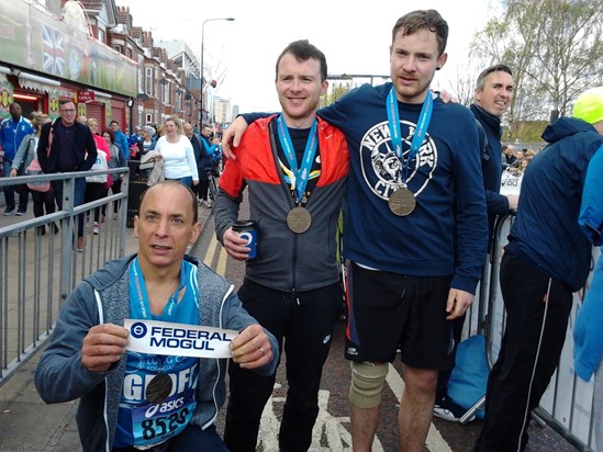 Geoff, Jamie and Nick - Manchester Marathon April 2015