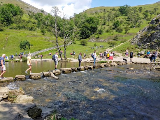 Tom taking his Grandma over the Stepping Stones one last time ❤️