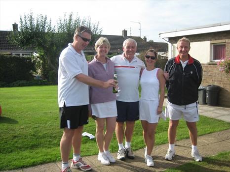 Jim and friends at Oundle Tennis Club