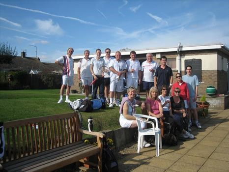 Jim and friends at Oundle Tennis Club