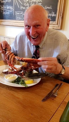 Gramps with his lobster!