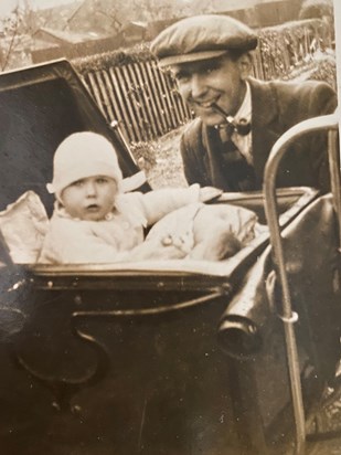 Dad with our Grampy in Berkeley 1932 