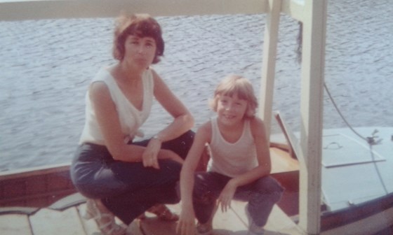 Joan and her son Brian on holiday in Norfolk 1973