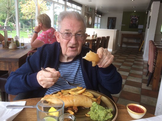 Dad loved his Fish and Chips!