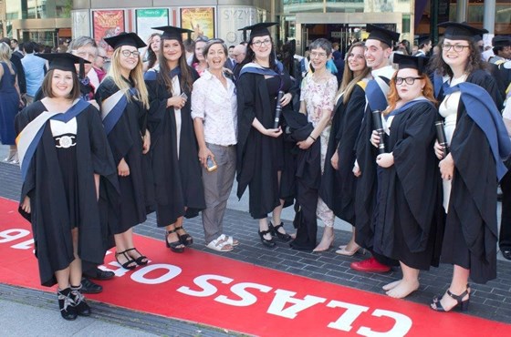 Denise, Roland, Niki, Ash and the class of 2016, The Lowry