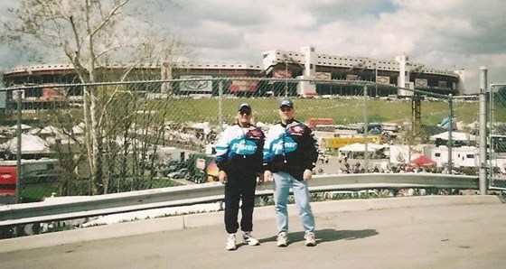 Mark and his dad Lyle at Bristol Motor Speedway 2003