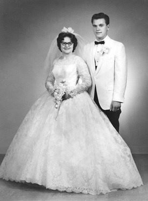Mom & Dad on their wedding day June 20,1964
