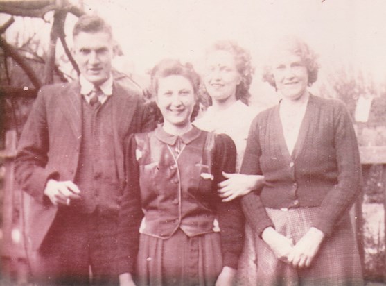 Dad with Brenda and Joyce and his Mum
