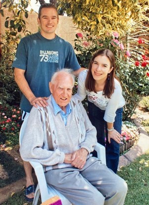 Grandad with Zoe and Paul