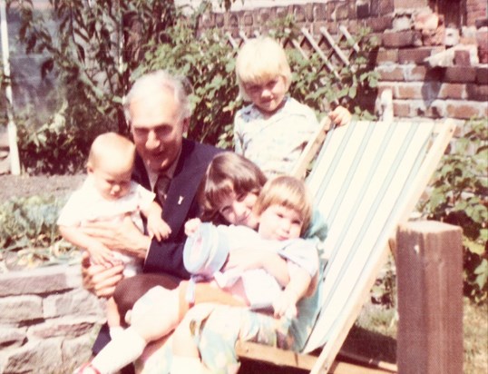 Grandad, Mark, Paul, Zoe and Sara - Bristol in the 70's
