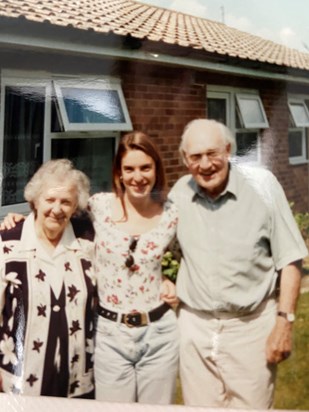 Visiting Nanny and Grandad with Rob in 1997