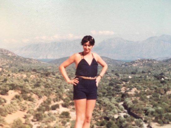 On holiday in Greece, 1983?  Therese