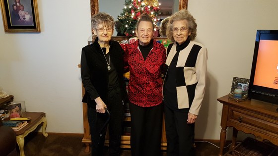 Mom with her sister's Lawanda & Pat Christmas 2015.