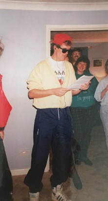 Rapper Nick! 1989 we think. A special composition for our party!