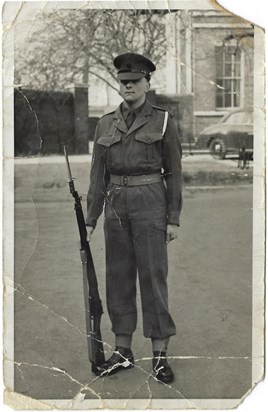 Dad in Royal Hourse Guards   1955