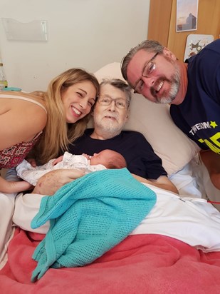 Logan with his Grandad and proud Parents