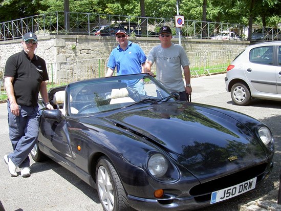 le Mans 2004 Rhidian, Paul Harper & Mark with Rhid's TVR