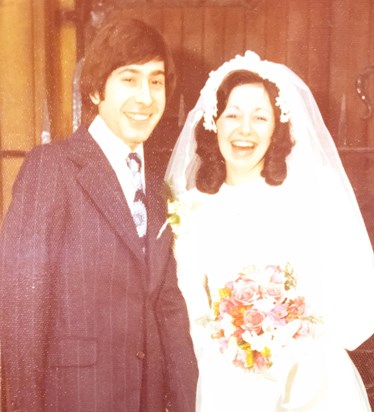 Mum & Dad, all smiles on their wedding day