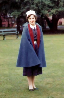 Mum in her nursing uniform sometime in the mid/late 1950's