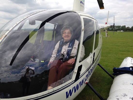 Mums helicopter trip for her 80th birthday