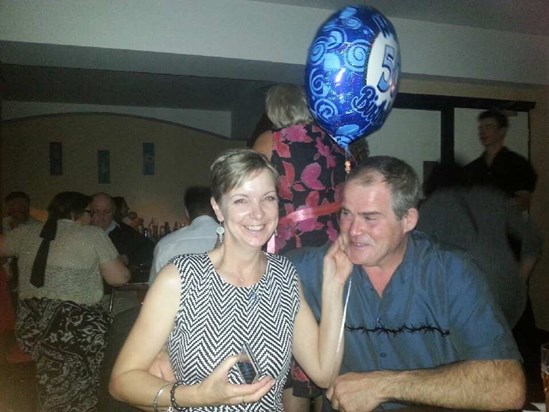 Diane and me on my 50th birthday december 2013