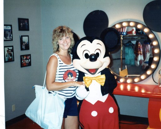 Diane with mickey mouse