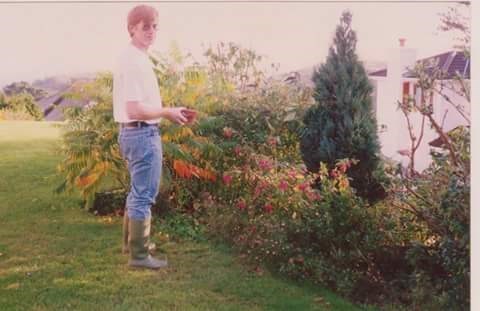 Dad in Grandma's garden in Torquay