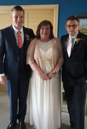 AnneMarie - at Patrick’s wedding with Pat and Dave, 2016.