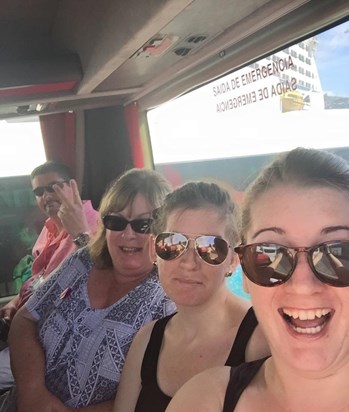 Family Holiday - Cruise to the canaries, 2015. Bus ride in Madeira.