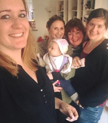 AnneMarie and her girls: “Sanny” (Susan, Sabine’s daughter), Nika, Jackie, and Joanne.