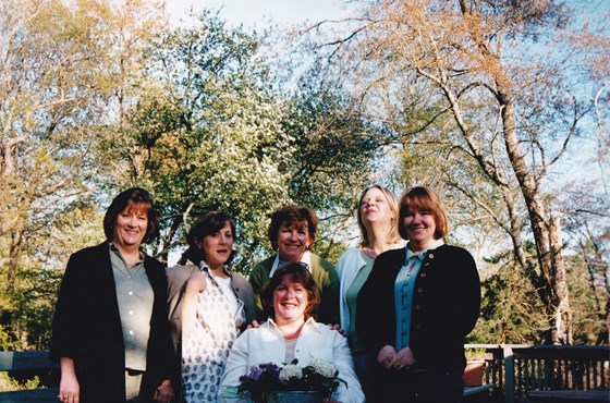 AnneMarie with her girlfriends: Joan, Cheryl “Crunch”, Elaine, Gail and Joanne.