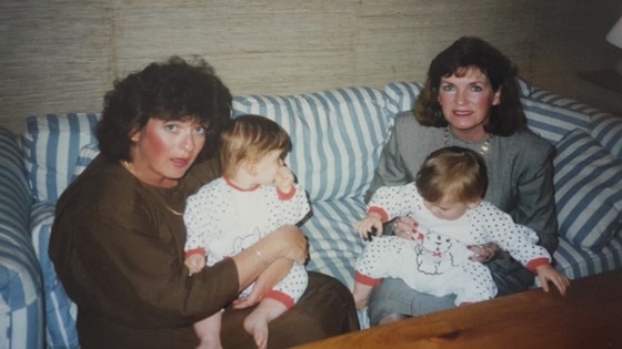 AnneMarie & Elaine Holding Jackie & Joanne.