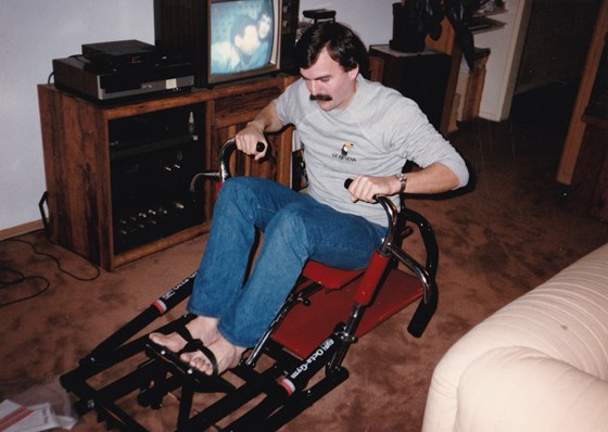 Derek checking the stress factors on my latest purchase! Los Angeles, 1984