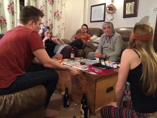 Dad buys up swathes of London during a game of Monopoly