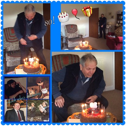Dad David's 80th birthday, you may not have been there mum but you where certainly with us, memories of our great times with you and the love you gave us all, we miss you so much ????????
