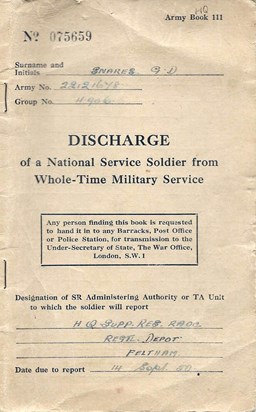 George Army Record Book Front Page