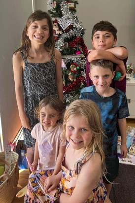 Jasmine, Ollie,  Miles, Abbie and your little Rosie Christmas Day at Mel & Adam's 2022 🥰