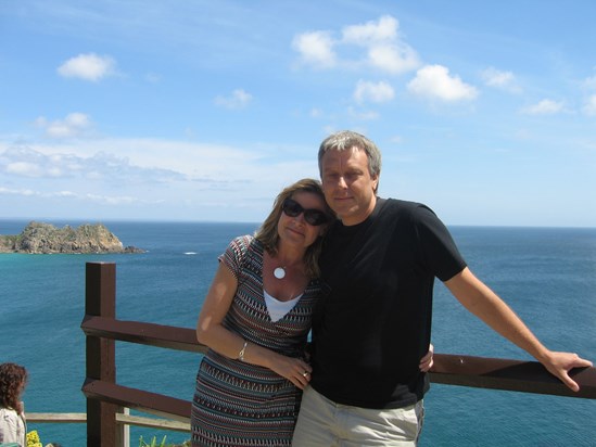 Lisa & Mark at Minack, Cornwall