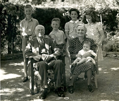 Stella and Grandparents 1945